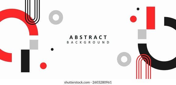 Modern elegant abstract geometric red and black background vector design