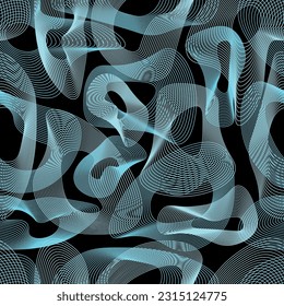 Modern Elegant Abstract Neon Lines Fashion Vector Background Pattern Seamless