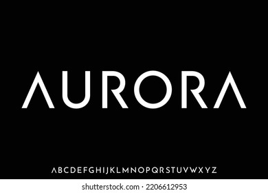 Modern elegant abstract sans serif display font vector