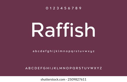 Moderne elegante abstrakte Sans Serif Anzeige Schriftart Vektor