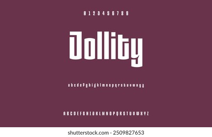 Vector de fuente de pantalla sans serif abstracto elegante moderno