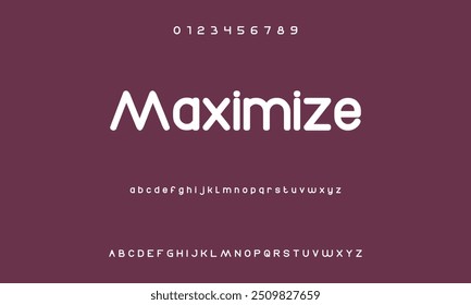 Vector de fuente de pantalla sans serif abstracto elegante moderno
