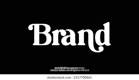 Vector de fuente de pantalla sans serif abstracto elegante moderno