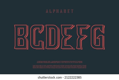 Modern and elegant alphabet and number set.