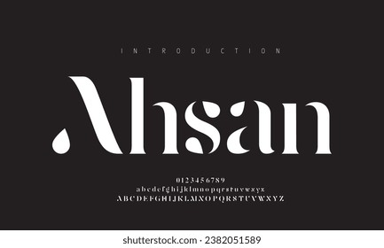 Modern elegant alphabet with urban style template 