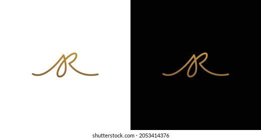 Modern and elegant AR  initials logo design