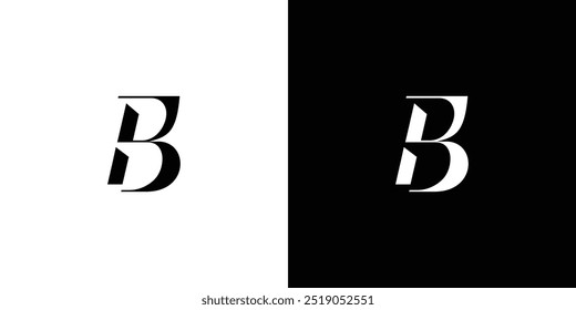 Design moderno e elegante logotipo B 
