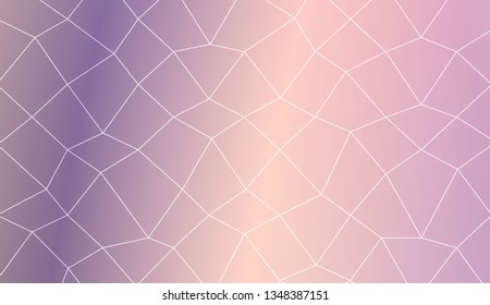 Modern elegant background with polygonal mesh elements. For interior wallpaper, smart design, fashion print. Vector illustration. Creative gradient color