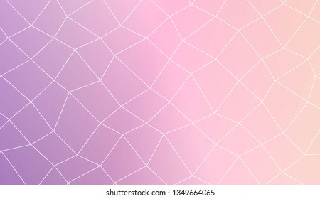 Modern elegant background with polygonal mesh elements. For interior wallpaper, smart design, fashion print. Vector illustration. Creative gradient color