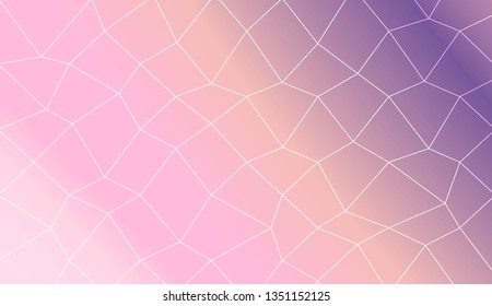 Modern elegant background with polygonal mesh elements. For interior wallpaper, smart design, fashion print. Vector illustration. Creative gradient color