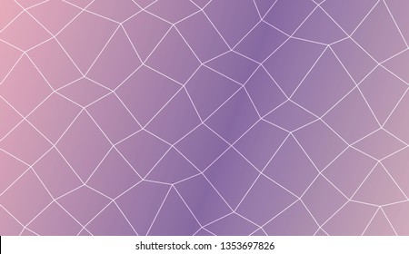 Modern elegant background with polygonal mesh elements. For interior wallpaper, smart design, fashion print. Vector illustration. Creative gradient color