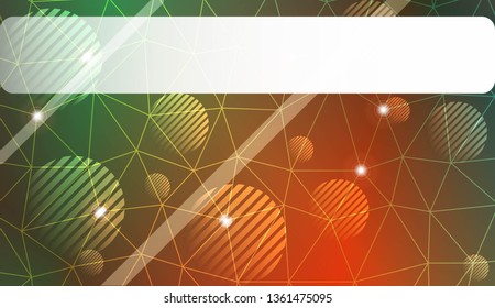 Modern elegant background with triangles, line, circle, space for text elements. Template for wallpaper, interior design, decoration, scrapbooking page. Vector illustration. Light Gradient Background.