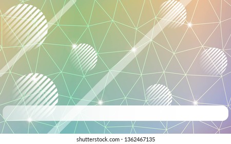 Modern elegant background with triangles, line, circle, space for text elements. Template for wallpaper, interior design, decoration, scrapbooking page. Vector illustration. Light Gradient Background.