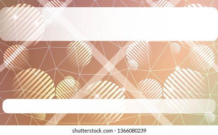 Modern elegant background with triangles, line, circle, space for text elements. Template for wallpaper, interior design, decoration, scrapbooking page. Vector illustration. Light Gradient Background.