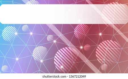 Modern elegant background with triangles, line, circle, space for text elements. Template for wallpaper, interior design, decoration, scrapbooking page. Vector illustration. Light Gradient Background.
