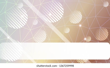 Modern elegant background with triangles, line, circle, space for text elements. Template for wallpaper, interior design, decoration, scrapbooking page. Vector illustration. Light Gradient Background.