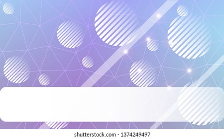 Modern elegant background with triangles, line, circle, space for text elements. Template for wallpaper, interior design, decoration, scrapbooking page. Vector illustration. Light Gradient Background.