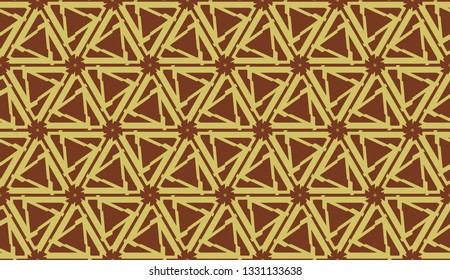 Modern elegant background Triangles, lines.. For your design. Brown color. Vector seamless pattern in geometric style
