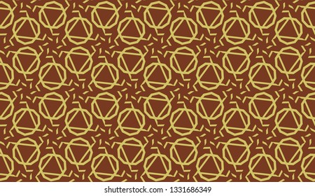 Modern elegant background Triangles, lines.. For your design. Brown color. Vector seamless pattern in geometric style