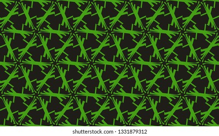 Modern elegant background Triangles, lines.. For your design. Vector seamless pattern in geometric style. Dark green color