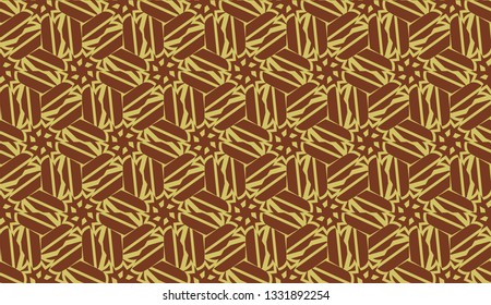 Modern elegant background Triangles, lines.. For your design. Brown color. Vector seamless pattern in geometric style