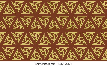 Modern elegant background Triangles, lines.. For your design. Brown color. Vector seamless pattern in geometric style