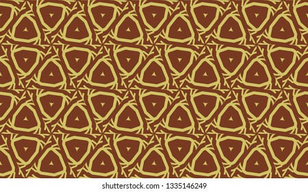 Modern elegant background Triangles, lines.. For your design. Brown color. Vector seamless pattern in geometric style