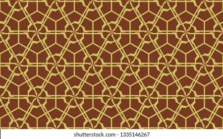 Modern elegant background Triangles, lines.. For your design. Brown color. Vector seamless pattern in geometric style