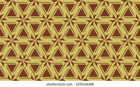 Modern elegant background Triangles, lines.. For your design. Brown color. Vector seamless pattern in geometric style