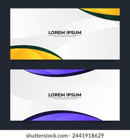Modern elegant banner design. Fluid Vector shaped background. Modern Graphic Template Banner pattern for social media and web sites