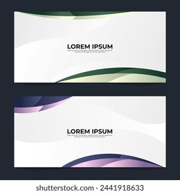 Diseño de banner elegante moderno. Fondo en forma de vector fluido. Patrón de banner de plantilla gráfica moderna para redes sociales y sitios web