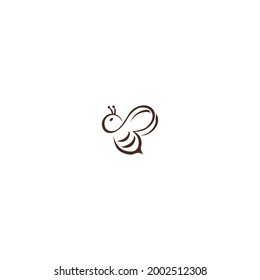 modern elegant bee logo design