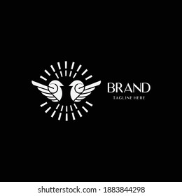 modern and elegant bird logo design template
