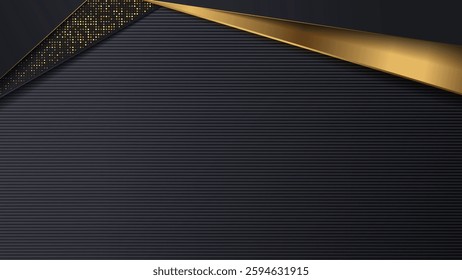 Modern Elegant Black and Gold Gradient Design Background