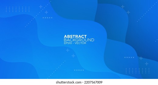 moderna y elegante geometría de fondo de onda abstracta azul para banner, portada, volante, folleto, diseño de afiches, presentación de negocios y sitio web. Vector Eps10
