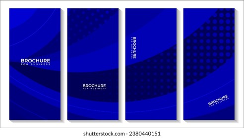 modern elegant blue brochures template
