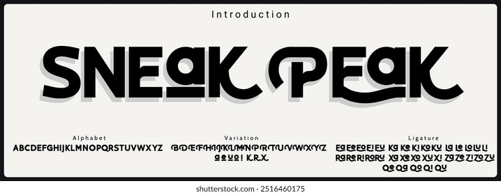 Modern elegant bold vector font. Typography urban style alphabet fonts for fashion, sport, technology, digital, movie, logo design, vector illustration