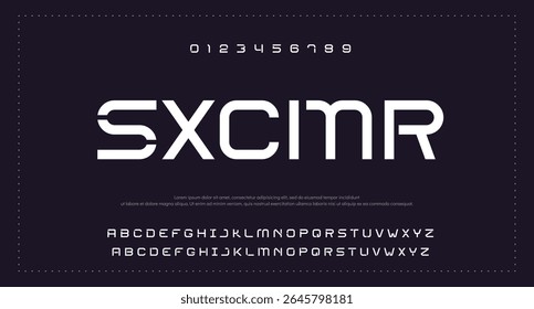 Modern elegant bold vector font. Typography urban style alphabet fonts for fashion, sport, technology, digital, movie, logo design, vector illustration