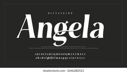 Modern elegant bold vector font. Typography urban style alphabet fonts for fashion, sport, technology, digital, movie, logo design, vector illustration