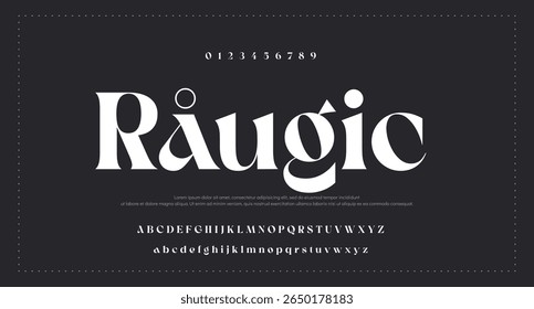 Modern elegant bold vector font. Typography urban style alphabet fonts for fashion, sport, technology, digital, movie, logo design, vector illustration