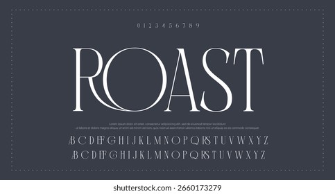 Modern elegant bold vector font. Typography urban style alphabet fonts for fashion, sport, technology, digital, movie, logo design, vector illustration