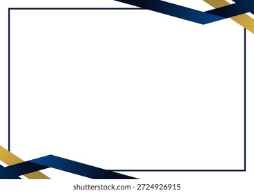 Marco elegante moderno del certificado de la frontera Diseño azul y dorado. Bueno para el diseño del marco del certificado