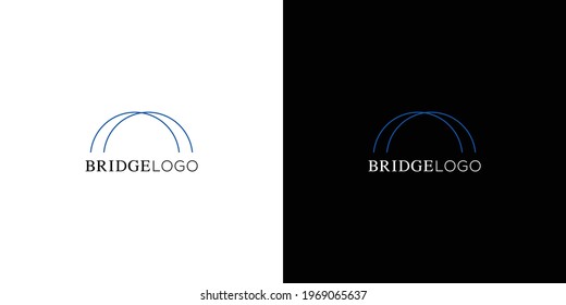 A modern and elegant bridge logo design 2