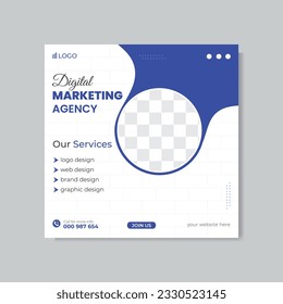 Modern elegant business social media post and web banner post design vector template.