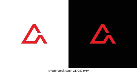 Modern and elegant CA letter initial logo design