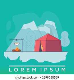 A modern and elegant Camping design logo design concept