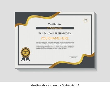 Modern And Elegant certificate design template