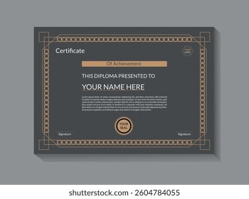 Modern And Elegant certificate design template
