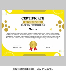 modern and elegant certificate flat design template