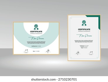 Modern Elegant Certificate template design